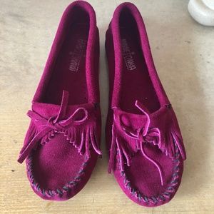 Minnetonka 'Kilty' Suede Moccasin